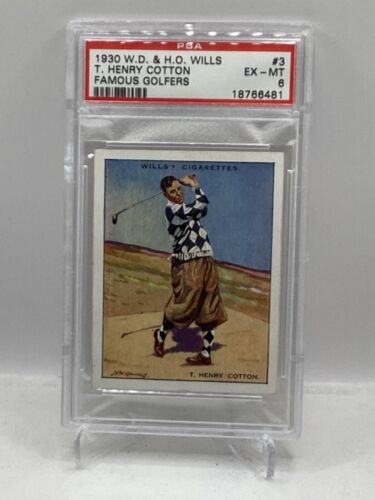 1930 Wills Famous Golfers #3 Henry Cotton PSA 6