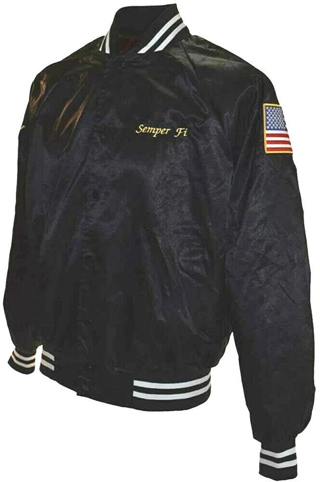 CAMP PENDLETON CALIFORNIA MARINE CORPS BASE EMBROIDERED 2-SIDED SATIN JACKET - Image 2 of 3