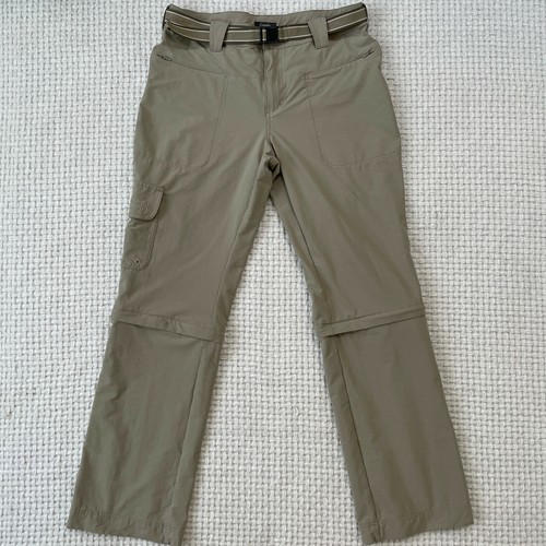 Cabela's Convertible Zip Off Pants Womens 10 Stretch Nylon Belted