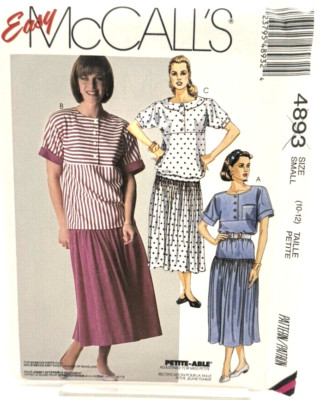 McCall's Easy Petite-Able Pattern #4893 - Two-Piece Dress - (Sizes 10 & 12)