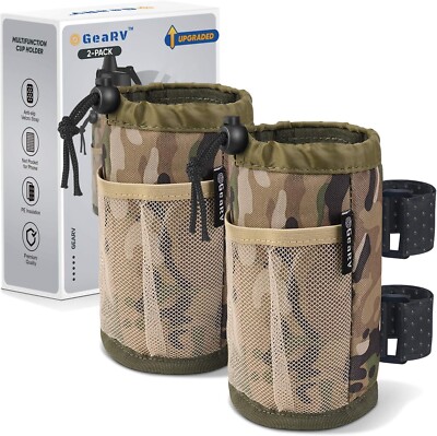 2Pack Cup Holder for Bike, Scooter and Wheelchair, Water Bottle Holder for UTV/A