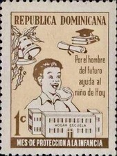 Dominican #MiZZ61 MNH 1974 Christmas Bells School Meals Children Aid RA68