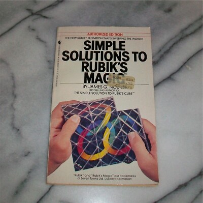 Vtg SIMPLE SOLUTION TO RUBIK'S MAGIC James Nourse 1986 Mass Market PB 1st/1st