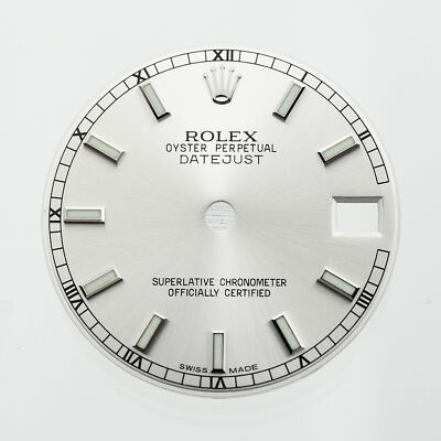 Gray dial index numeral for Rolex Datejust 31mm Silver