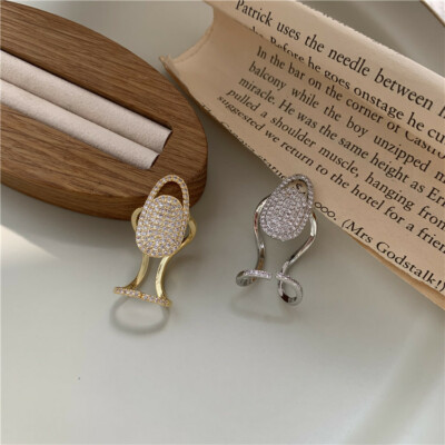 Fingertip Nails Manicure Ring Female Korean Trend Cold Wind Full Diamond  Nail