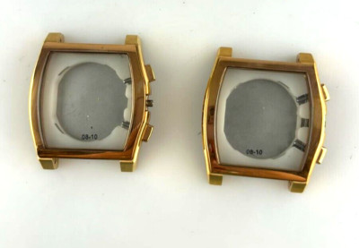 Pack 2 Uhrengehäuse gianmarco venturi chrono Herren 42mm Stahl No Uhrwerk Parts