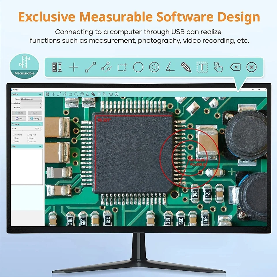 Microscope Numérique avec Carte SD de 32GO Incluse Grossissement de 50 à 1200X - Photo 2/4