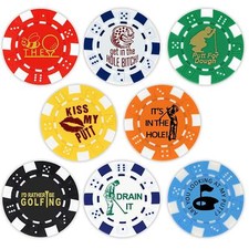 Golf Ball Marker Poker Chips, 8 chips 11.5 gram chips