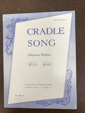 JOHANNES BRAHMS Vintage 1941 Sheet Music CRADLE SONG