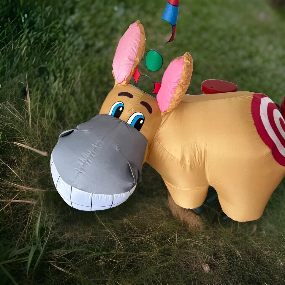 Repuesto inflable Gemmy Airblown Pin Cola On The Burkey de 4 pies (solo burro) Foto 2 de 4