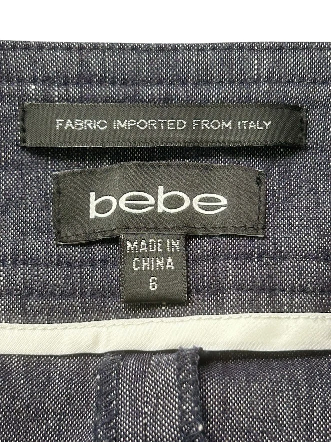 Falda Bebe Talla 6 Pliegues Traseros Bolsillos Frontales Jaspeado Azul Oscuro/Negro Foto 3 de 4