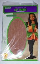 Girls Tan Nylon Tights Size Large 70-100 lbs. Halloween Christmas Holiday