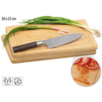 Rosenstein & SöHne 2Er-Set Bambus-Schneidebretter Mit Saftrille, 38 X 25 Cm