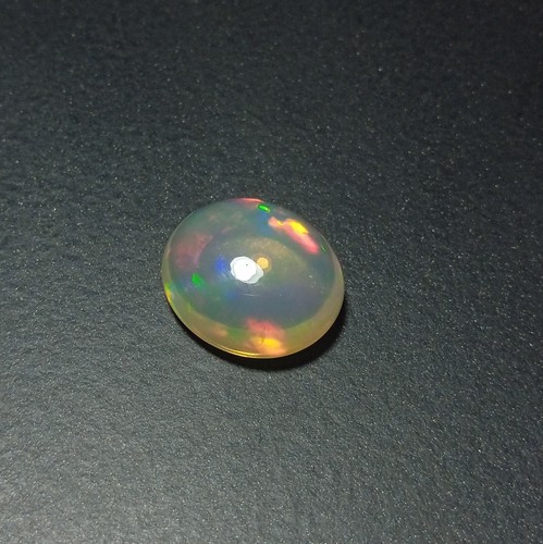 3.6 Ct Natural Transparent Red Green Yellow Flash Fire Welo Opal Oval Cabochon - Picture 5 of 24