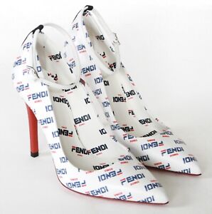 FENDI x FILA mania logo print pumps 