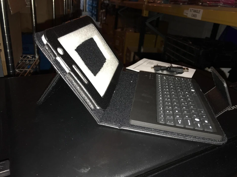 Bluetooth Keyboard Leather Folder Case for Asus MeMO Pad HD 7 Tablet PC - Image 3 of 4