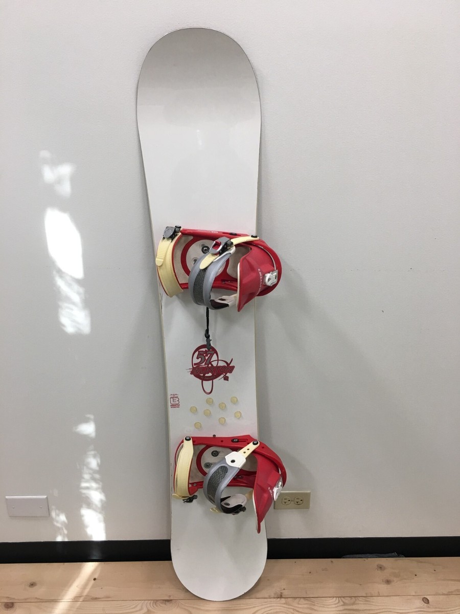 Vintage BURTON FL Project 157cm White Snowboard w/ Red Vintage BURTON FL Project 157cm White Snowboard w/ Red