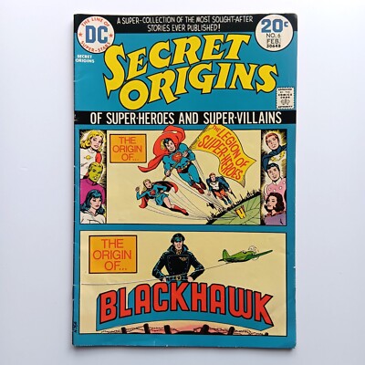 Secret Origins #6 (1974) Legion Super-Heroes - Blackhawk, DC Comics Z 1- VF-