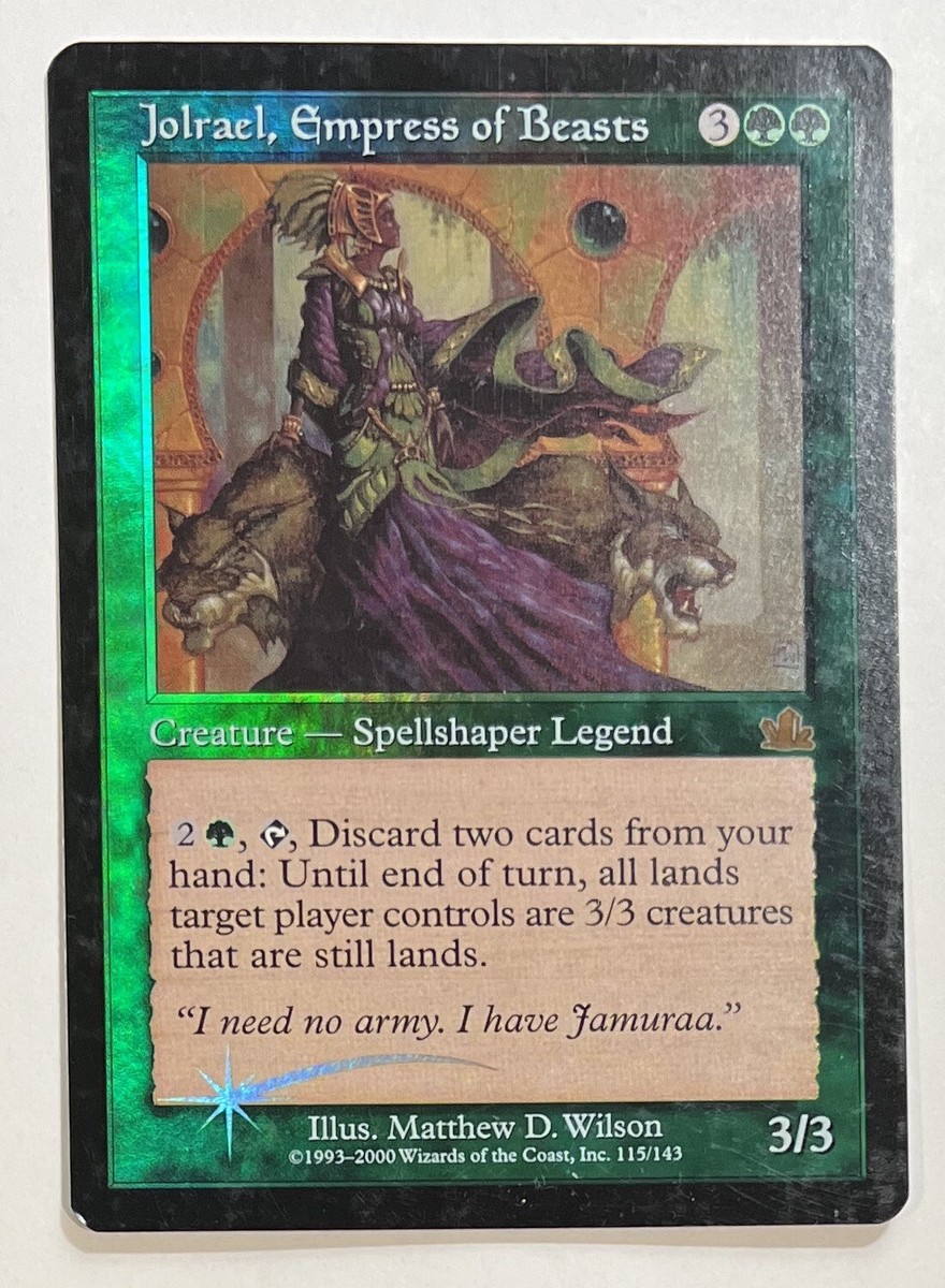 【foil.英語】獣たちの女帝ジョルレイル Jolrael Empress of MTG JOLRAEL, EMPRESS OF BEASTS (FOIL) Prophecy (OldManMTG 003-554