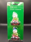 2 pack Christmas House Sleigh Bells Collection Ceramic Ornaments (2 available)