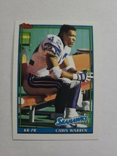 CHRIS WARREN 1991 TOPPS FOOTBALL CARD # 285 D8276