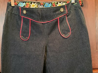 D&G NWOT Authentic Dolce & Gabbana Rare Bavarian German Style Jeans Size 28/42 