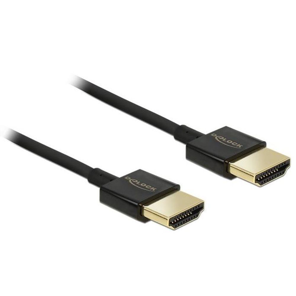 Кабель Delock HDMI mit Ethernet-HDMI-A Stecker-HDMI-A Stecker 3D 4K 3m schwarz 4090₽