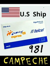 TELCEL SIM  CARD   CAMPECHE  MEXICO  ÁREA 981. PRE-ACTIVE