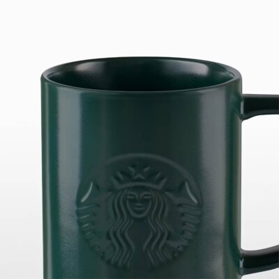 Starbucks Mug Regrind Ceramic Dark Green 16 oz W SKU | eBay