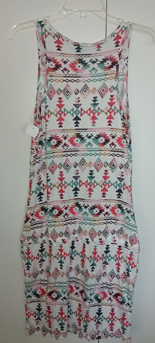 LASCANA LADIES SLEEVELESS KNIT LOW-WAIST PULLOVER DRESS-8(40)-NWT-SOUTHWESTERN - Picture 2 of 5