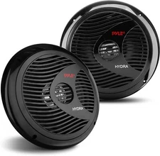 Pyle PLMR80B 2x 8" 4 Ohm 180 Watts Max Power Black Marine Audio Boat Speakers