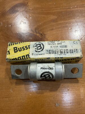  NEW BUSSMANN FWH-100B SEMICONDUCTOR FUSE 500 V, 100 A.  TESTED