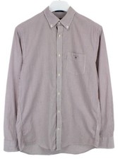 GANT The Broadcloth Stripe Regular White Cotton Long Sleeve Button-Down Shirt M