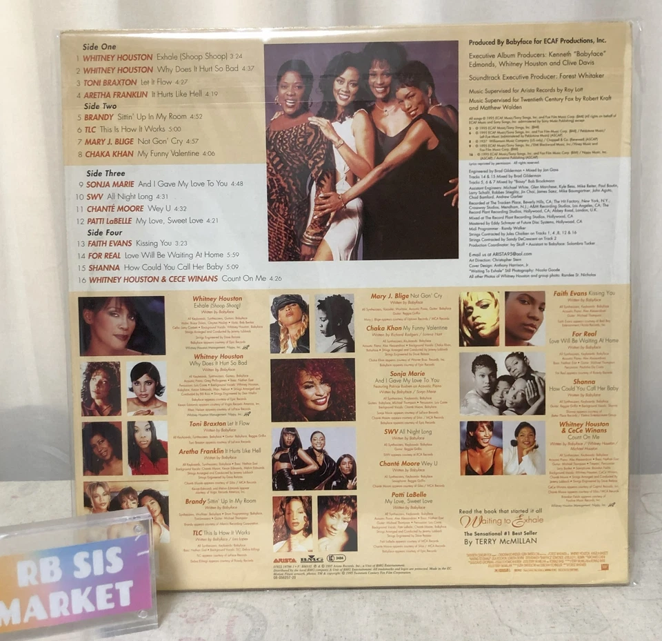 Waiting To Exhale OST Soundtrack 2LP 1995 EU Original Whitney Houston TLC BRANDY - Image 2 of 4