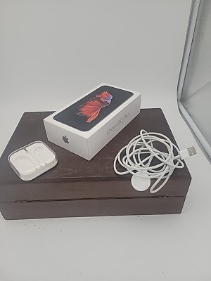 Apple iPhone 6s Plus Box for Space Gray 128GB-BOX ONLY NO PHONE Inserts Charger