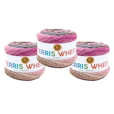 (3 Pack) Lion Brand Yarn 217-602K Ferris Wheel Yarn, Wild Violets
