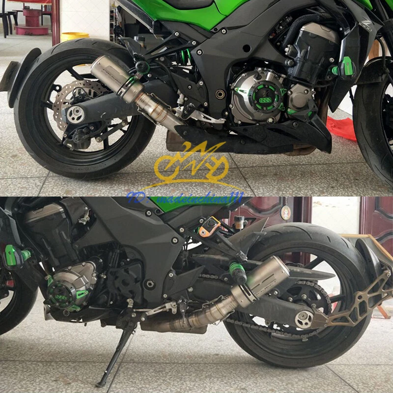 Silenciador deslizable tubo de escape medio para Kawasaki Ninja 1000 Z1000 2010-2025 Foto 3 de 4