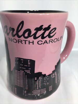 CHARLOTTE NORTH CAROLINA COFFEE MUG. EMBOSSED CHARLOTTE NC MUG. Deco 3D Mug.B246