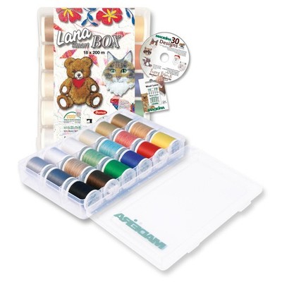 Madeira Smartbox: Lana: 18 x 200m Lana No.12; 4 x 200m Lana No.12 Multicolour.