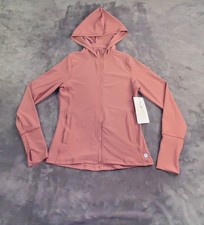 X By Gottex Women Sz M Pink Pullover Hoodie Long Sleeve Pockets Gym C21-12