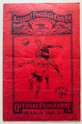 1928/29 Arsenal v Swindon Town FA Cup 5th Round Replay very rare programme