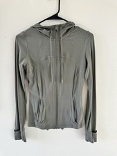 Lululemon Hooded Define Jacket Nulu Grey Sage Size 4