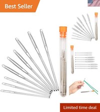 Stainless Steel Large-Eye Blunt Needles - Perfect for Crochet Projects