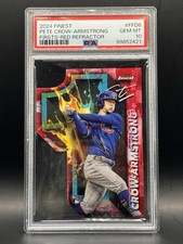 2024 Topps Finest Pete Crow-Armstrong Firsts Red Die Cut RC /5 PSA 10