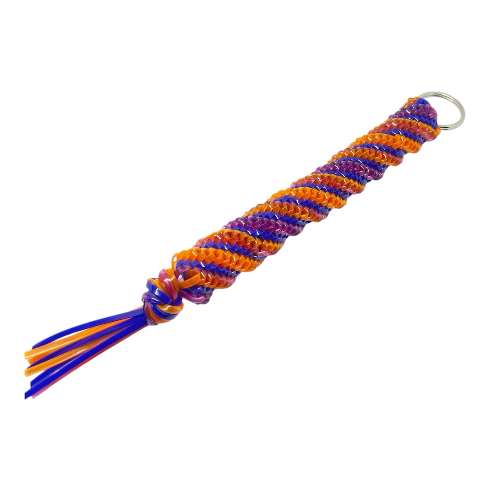Rexlace Plastic Lacing Keychain Galactic Sunset Cosmic Gimp Boondoggle Keyring