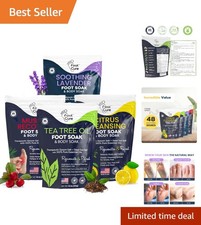 Nourishing Foot Soak - Tea Tree Oil  Epsom Salts for Athletic Recovery, 4 Pack