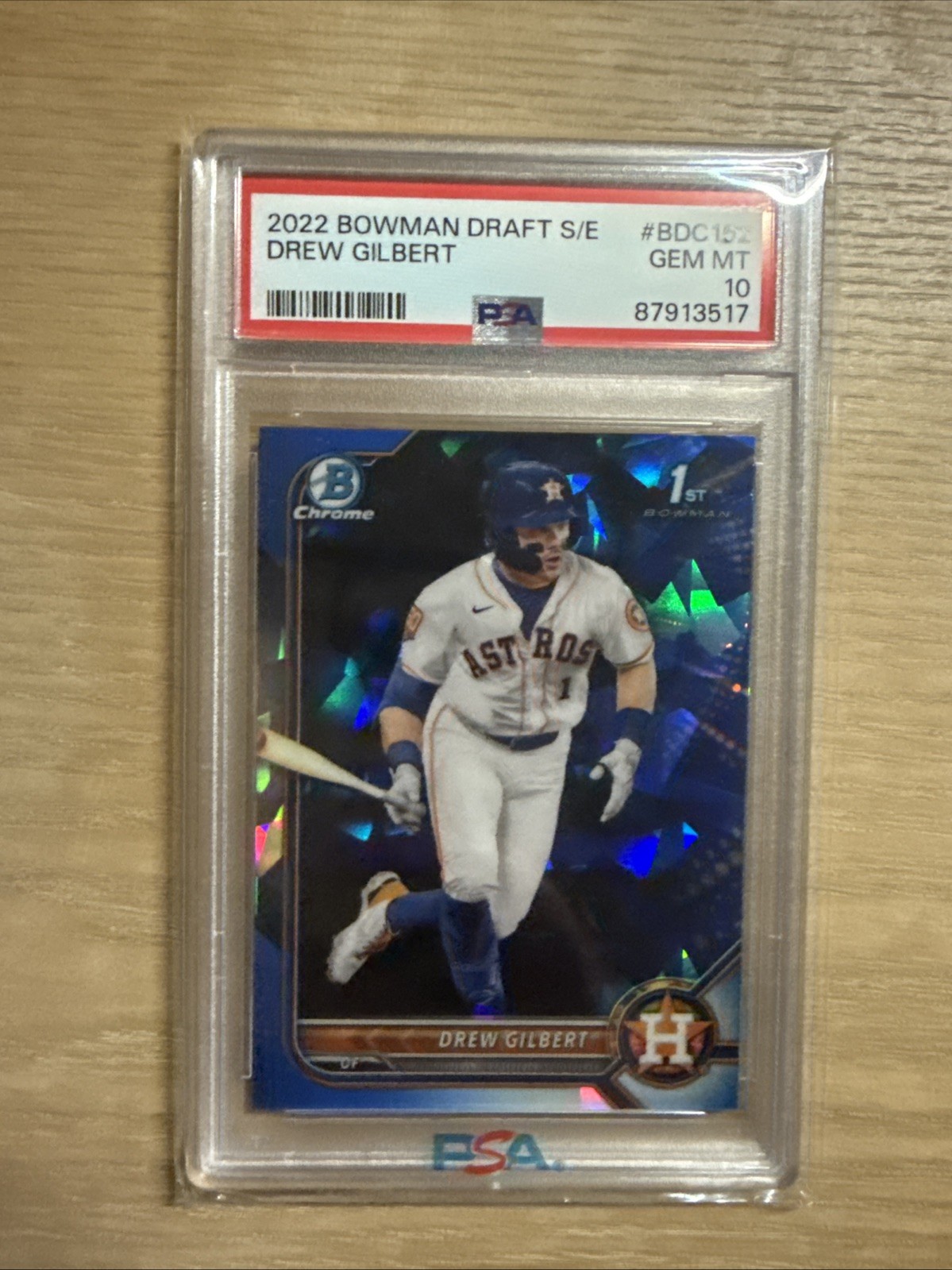 2022 Bowman Chrome Draft Sapphire Edition - Drew Gilbert #BDC-152 (RC) PSA 10