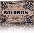 Bourbon Whiskey Vintage Metal Wall Art Sign Home Bar Decor 8X12inch