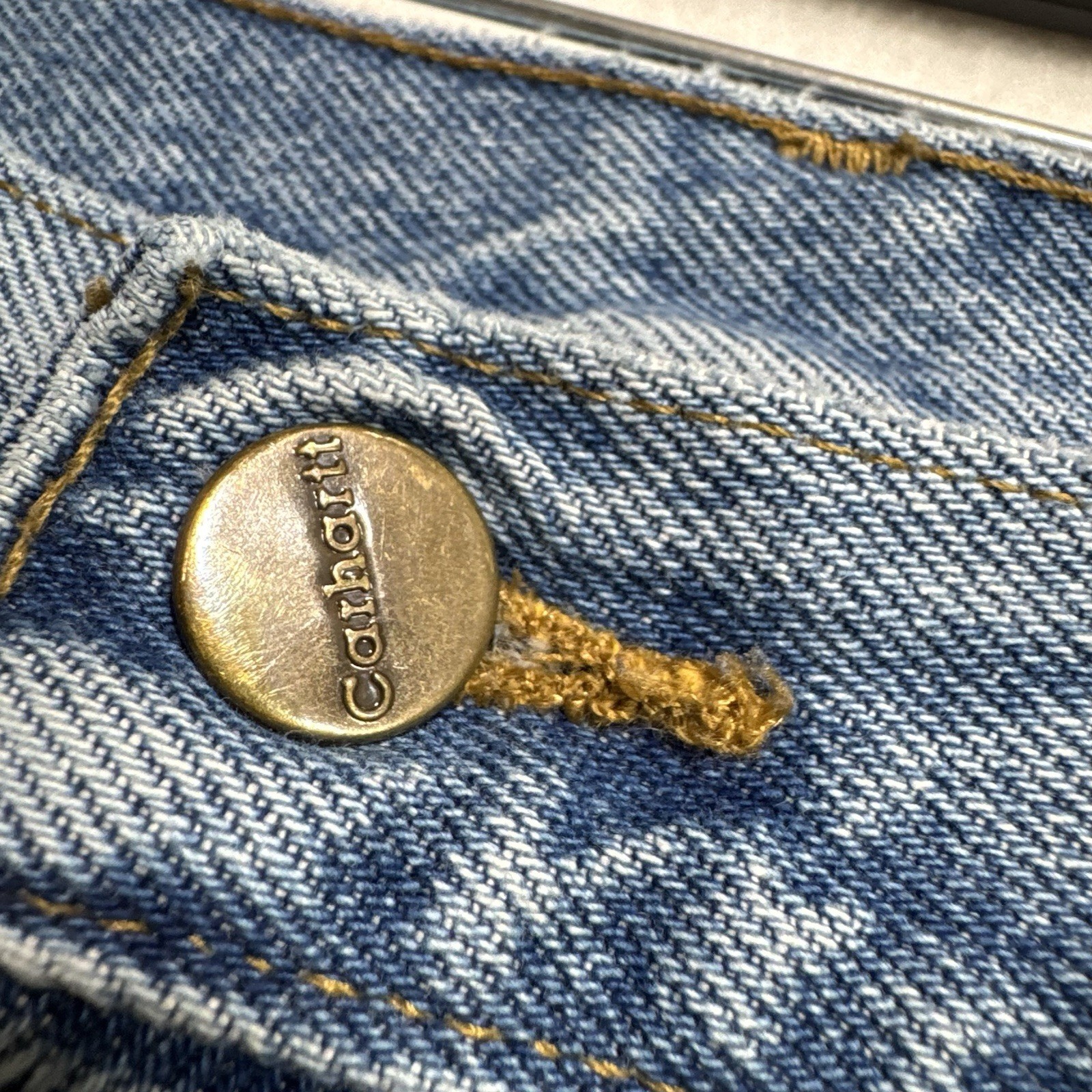 Carhartt B17-STV Men’s Relaxed Fit Work Jeans 38x32 Blue Denim Zip Fly thumbnail 6