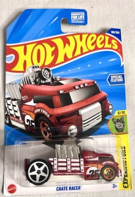 Hot Wheels Crate Racer Red Experimotors Mainline Special Feature Mint Card